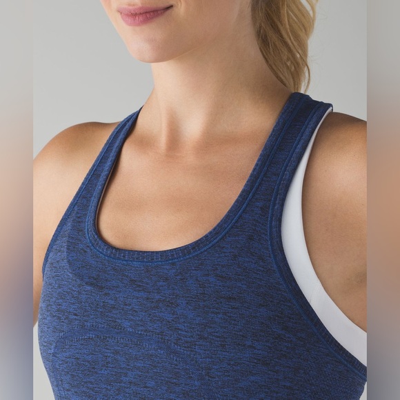 Lululemon Swiftly Tech Racerback in Sapphire Blue/Black: 6 - Picture 3 of 8